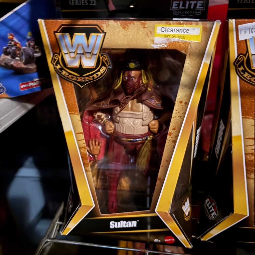 Nwt WWE Legends Sultan Figure in Red and Gold